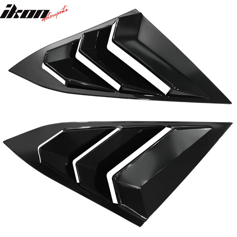 Fits 16-21 Honda Civic Sedan Rear Side Window Louver Sun Rain