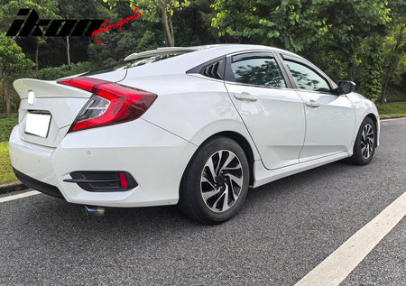 Fits 16-21 Honda Civic Sedan Window Visors Injection PC In-Channel Deflectors