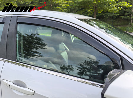 Fits 16-21 Honda Civic Sedan Window Visors Injection PC In-Channel Deflectors