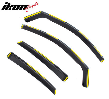 Fits 16-21 Honda Civic Sedan Window Visors Injection PC In-Channel Deflectors