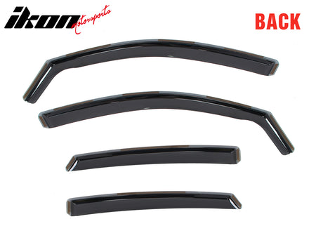 Fits 16-21 Honda Civic Sedan Window Visors Injection PC In-Channel Deflectors