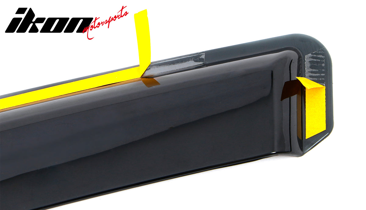 Fits 16-21 Honda Civic Sedan Window Visors Injection PC In-Channel Deflectors