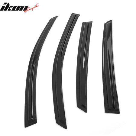Fits 16-21 Honda Civic Sedan 4PCS Mugen Style Window Visors Rain Guards Tape-On