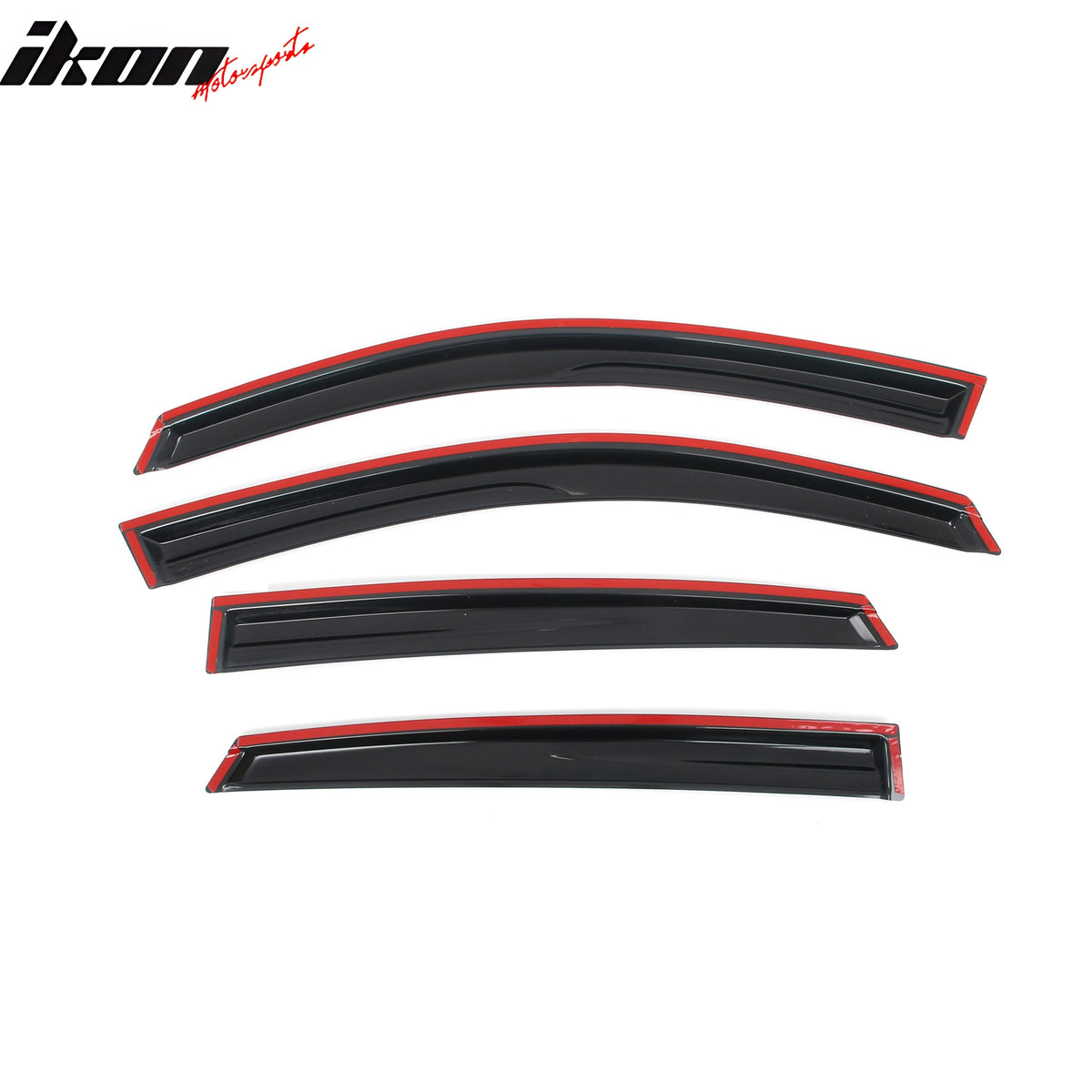Fits 16-21 Honda Civic Sedan 4PCS Mugen Style Window Visors Rain Guards Tape-On
