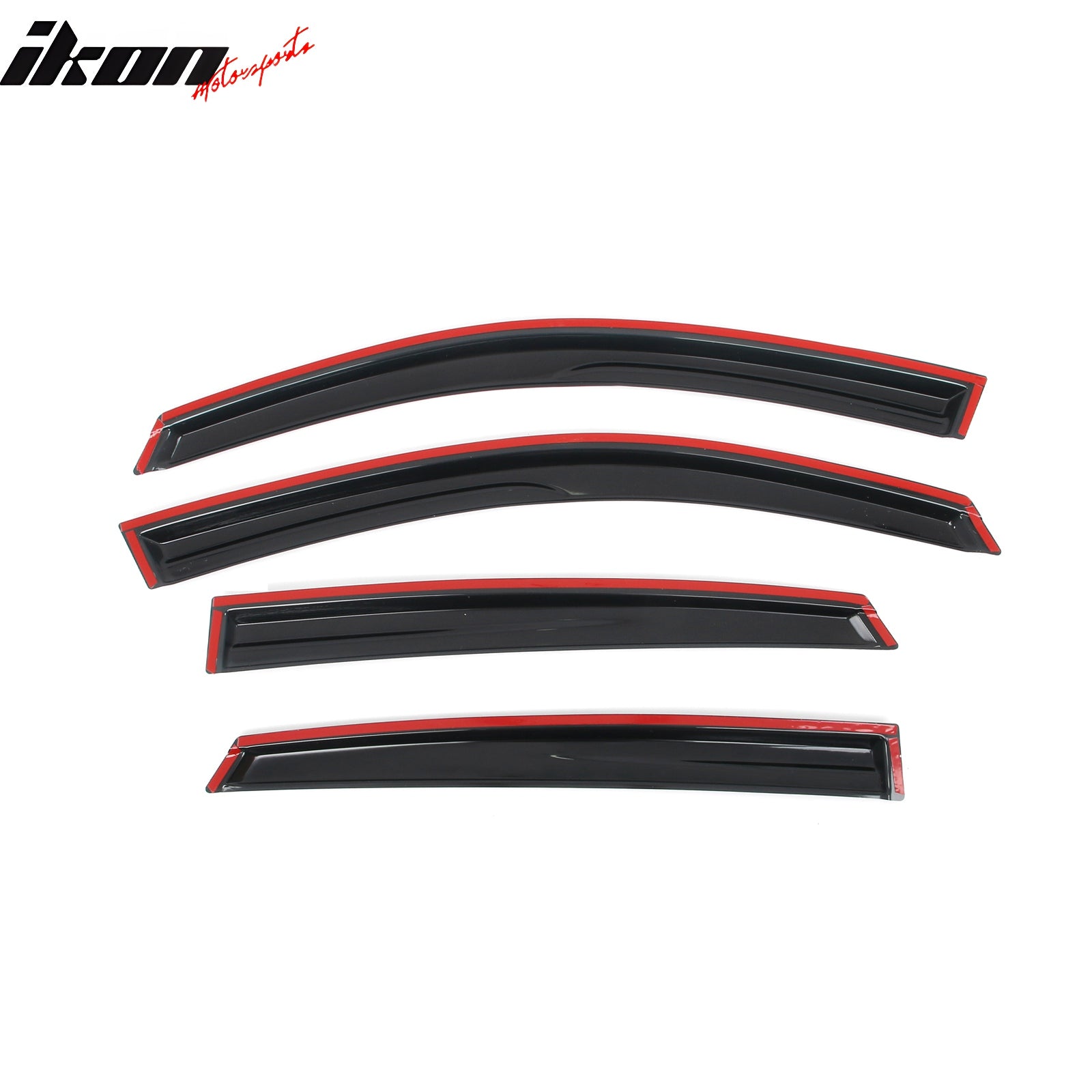 Fits 16-21 Honda Civic Sedan 4PCS Mugen Style Window Visors Rain Guards Tape-On