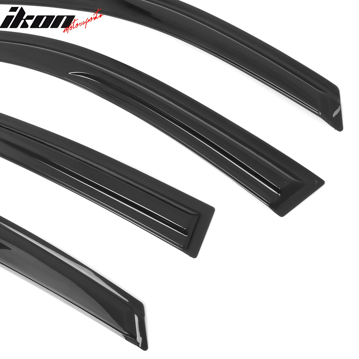 Fits 16-21 Honda Civic Sedan 4PCS Mugen Style Window Visors Rain Guards Tape-On