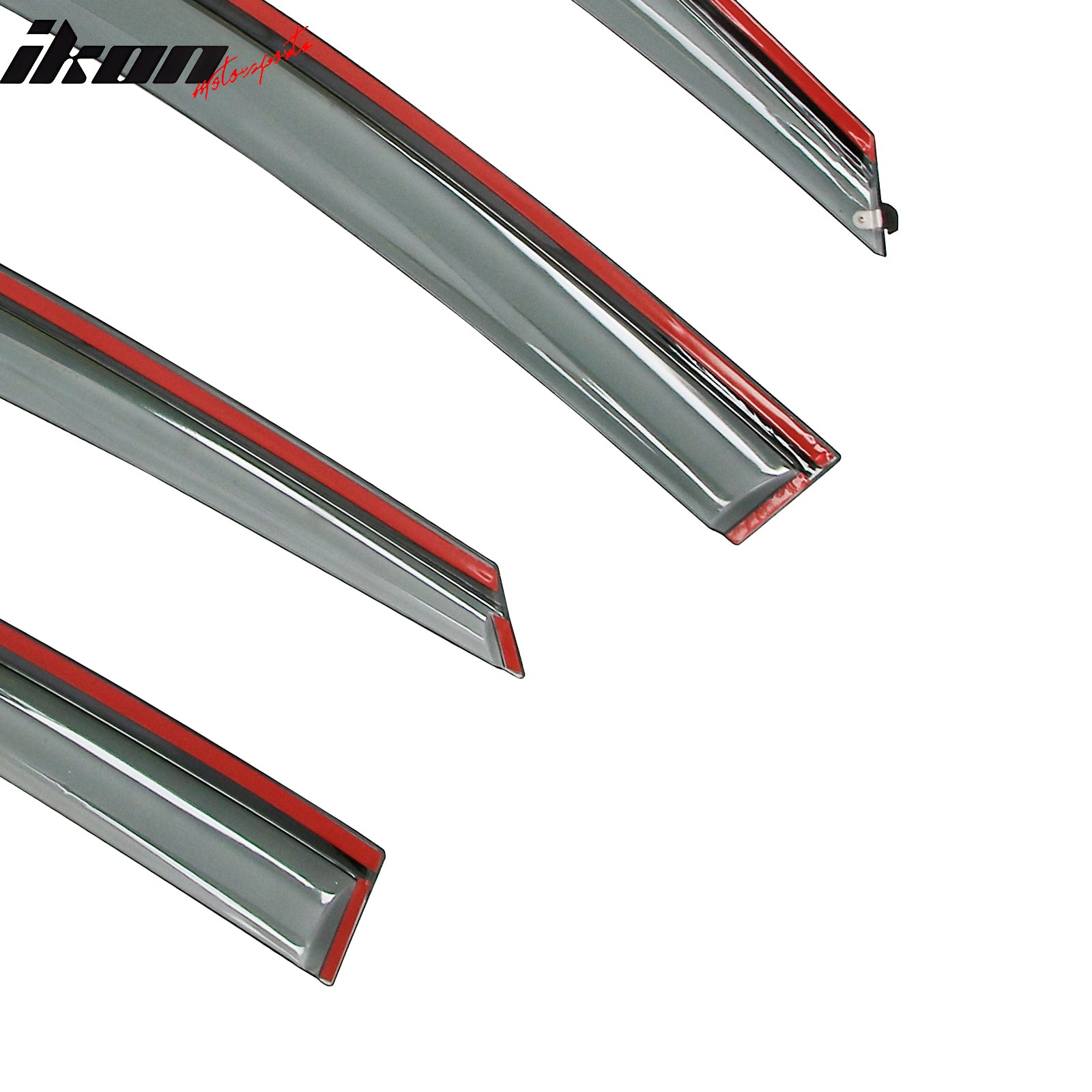 Fits 16-21 Honda Civic Sedan OE Style 4PCS Window Visors Sun Shade W/Chrome Trim