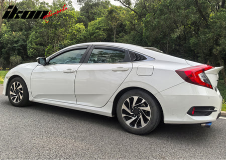 Fits 16-21 Honda Civic Sedan 4-Door In Channel Window Visor Rain Guard Deflector