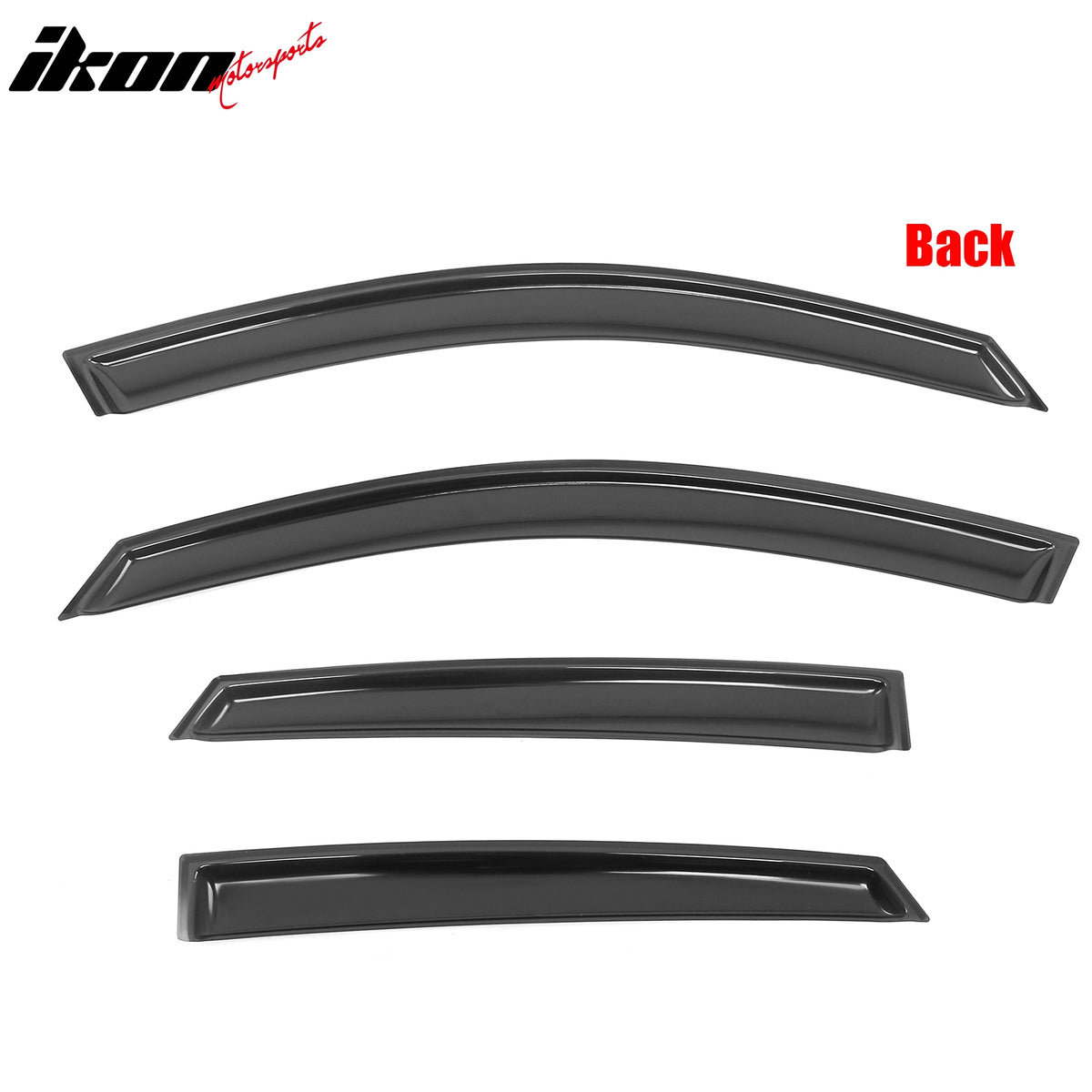 Fits 16-21 Honda Civic Sedan 4-Door In Channel Window Visor Rain Guard Deflector