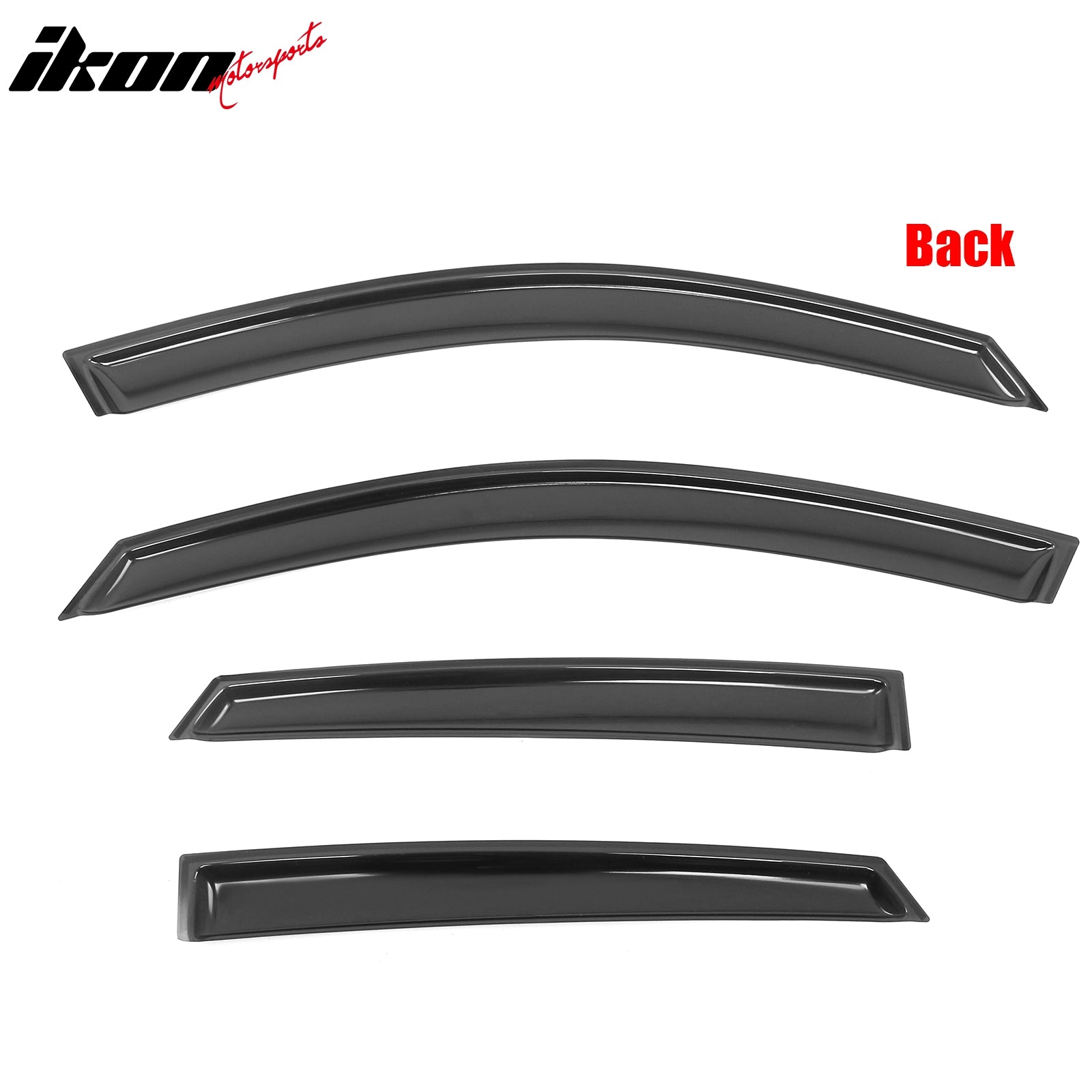 Fits 16-21 Honda Civic Sedan 4-Door In Channel Window Visor Rain Guard Deflector