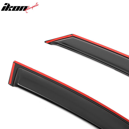 Fits 16-21 Honda Civic Sedan 4-Door In Channel Window Visor Rain Guard Deflector