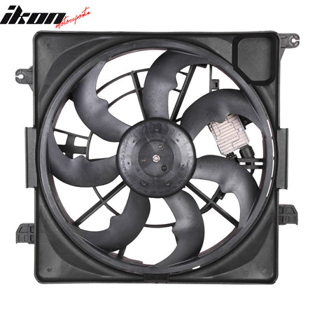 IKON MOTORSPORTS Radiator Cooling Fan Assembly Replacement for 2016-2021 Hyundai Tucson 1.6L Turbo, 2017-2021 Kia Sportage 2.0L Turbo FWD, 25380-D3100 HY3115154 Automotive Single Engine Fans, Black