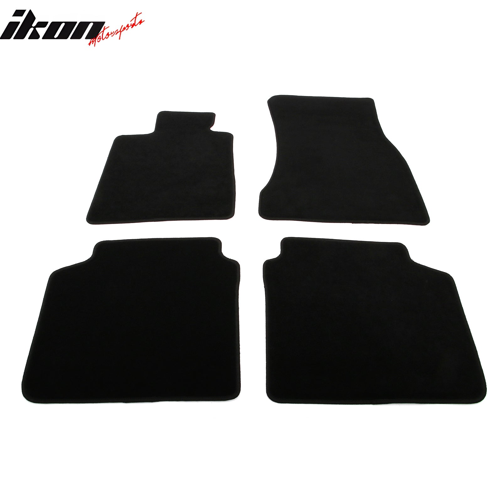 IKON MOTORSPORTS, Nylon Car Floor Mats Compatible with 2016-2022 BMW G11 7 Series / 2017-2022 BMW ALPINA B7, OE Fitment Style Black Driver Passenger Car Carpets, Front Rear 4PCS Full Set