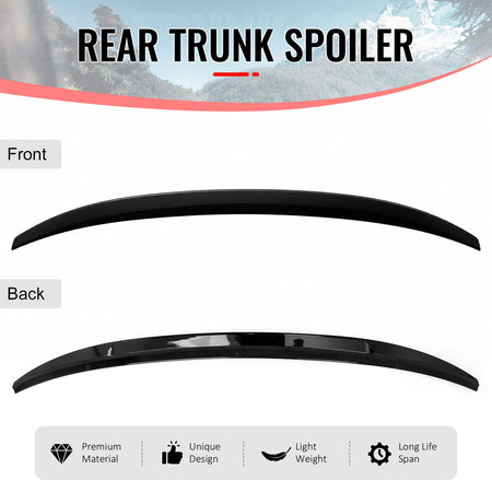 Fits 16-22 BMW G11 G12 7-Series 740i 745e IKON Trunk Spoiler Gloss Black ABS