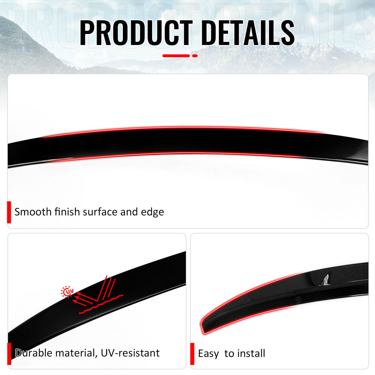 Fits 16-22 BMW G11 G12 7-Series 740i 745e IKON Trunk Spoiler Gloss Black ABS