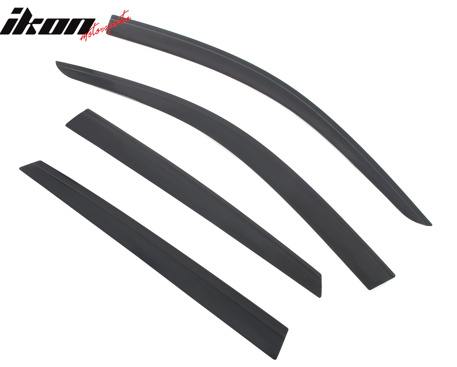 IKON MOTORSPORTS Tape on Low Profile Window Visors, Compatible with 2016-2022 Benz X253 GLC-Class SUV (Not Fit Coupe), Acrylic Smoke/Tinted Rain Guards, Side Window Wind Deflectors 4PCS