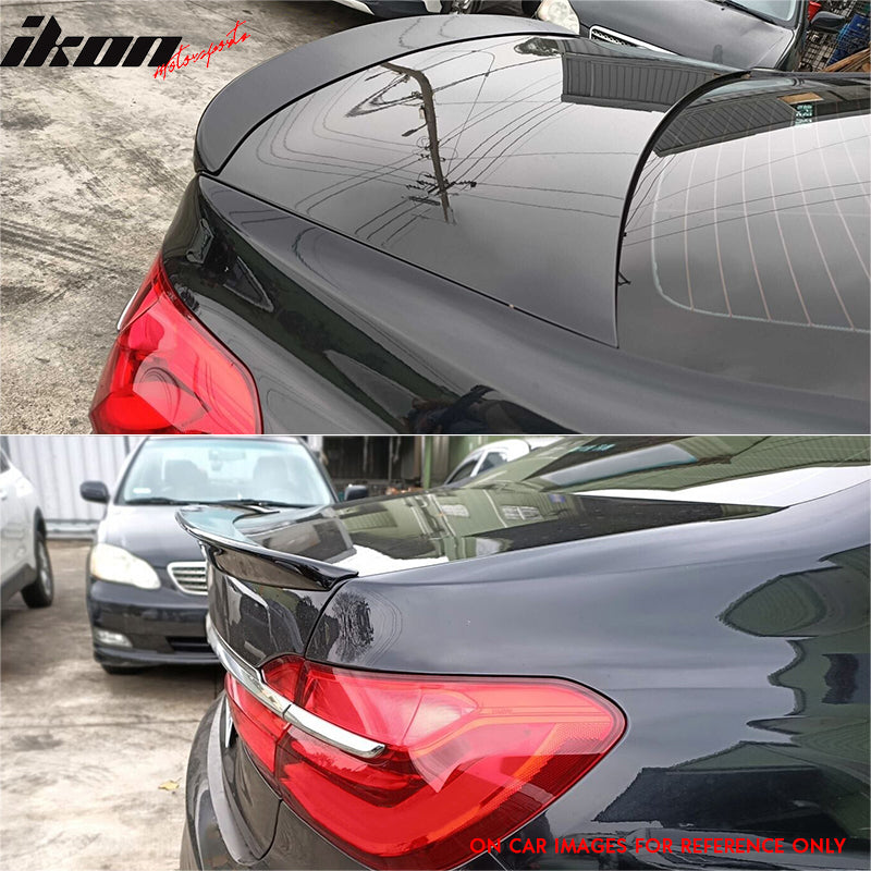 IKON MOTORSPRTS, Trunk Spoiler Compatible With 2016-2022 BMW G11 G12 7-Series Sedan 4-Door, AC Style Rear Boot Deck Lid Wing Real Carbon Fiber Tail Trim Lip 1PC, 2017 2018 2019 2020 2021