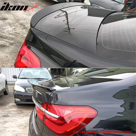 IKON MOTORSPRTS, Trunk Spoiler Compatible With 2016-2022 BMW G11 G12 7-Series Sedan 4-Door, AC Style Rear Boot Deck Lid Wing Real Carbon Fiber Tail Trim Lip 1PC, 2017 2018 2019 2020 2021