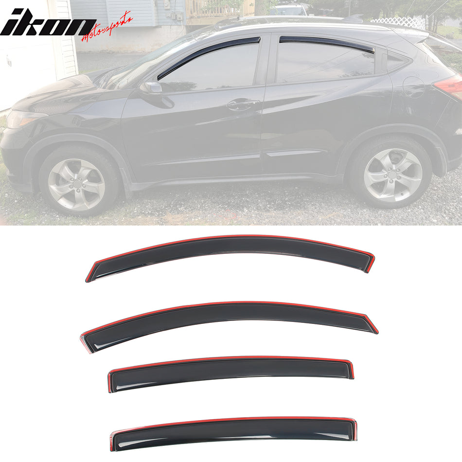 2016-2022 Honda HR-V 4PCS In-Channel Window Visors Rain Wind Deflector
