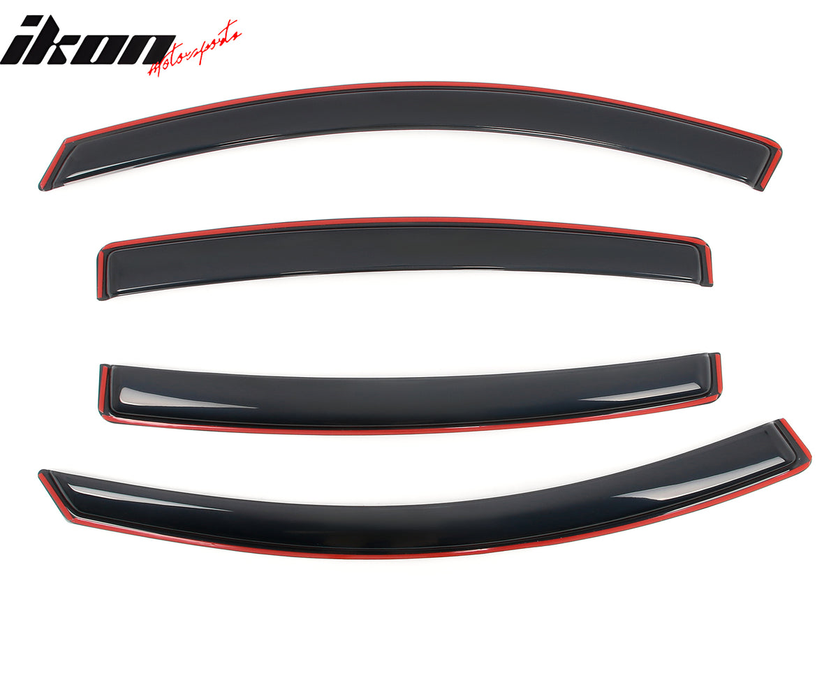 Fits 16-22 Honda HR-V 4PCS In-Channel Window Visors Acrylic Rain Wind Deflectors