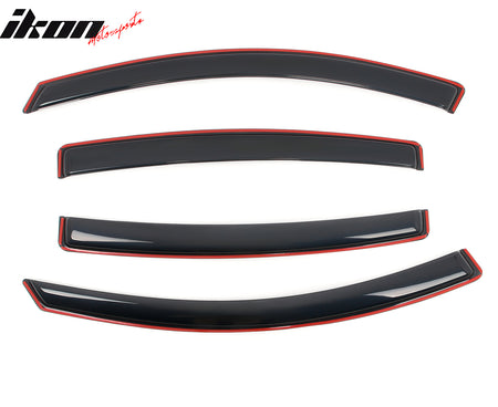 Fits 16-22 Honda HR-V 4PCS In-Channel Window Visors Acrylic Rain Wind Deflectors