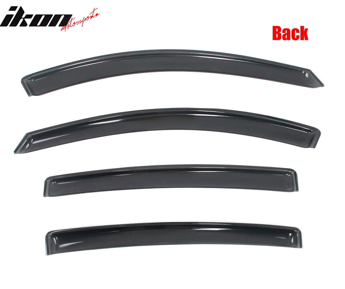 Fits 16-22 Honda HR-V 4PCS In-Channel Window Visors Acrylic Rain Wind Deflectors