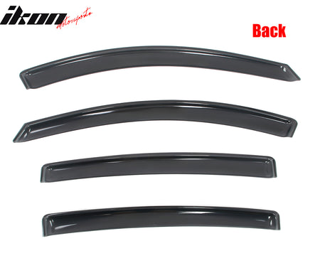 Fits 16-22 Honda HR-V 4PCS In-Channel Window Visors Acrylic Rain Wind Deflectors