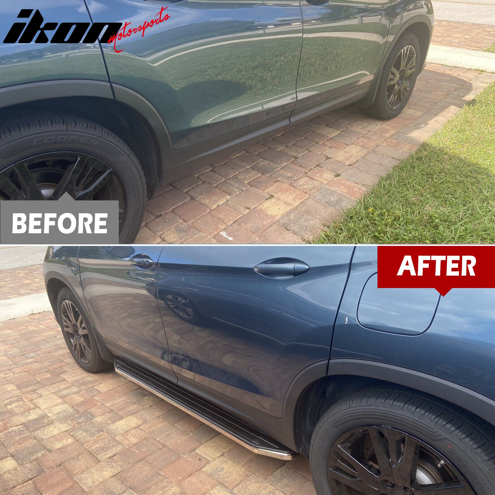 Fits 16-22 Honda Pilot YF5/6 V2 Style Running Board Side Step Bar