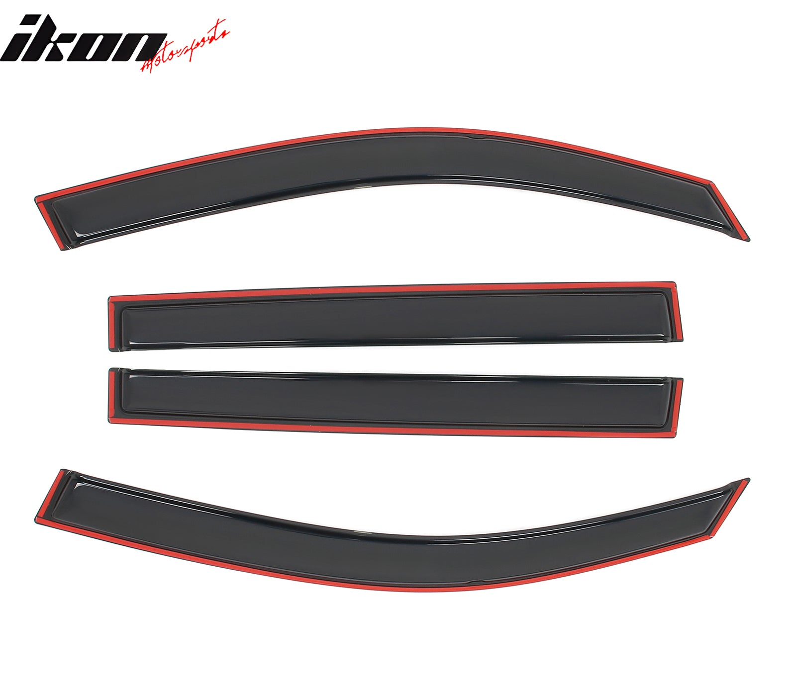 Fits 16-22 Honda Pilot 4PCS Side Window Visors Acrylic Deflectors - In-Channel