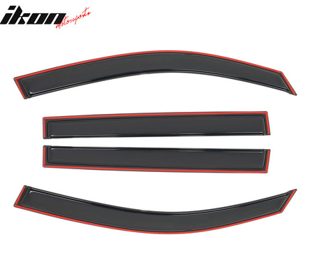 Fits 16-22 Honda Pilot 4PCS Side Window Visors Acrylic Deflectors - In-Channel