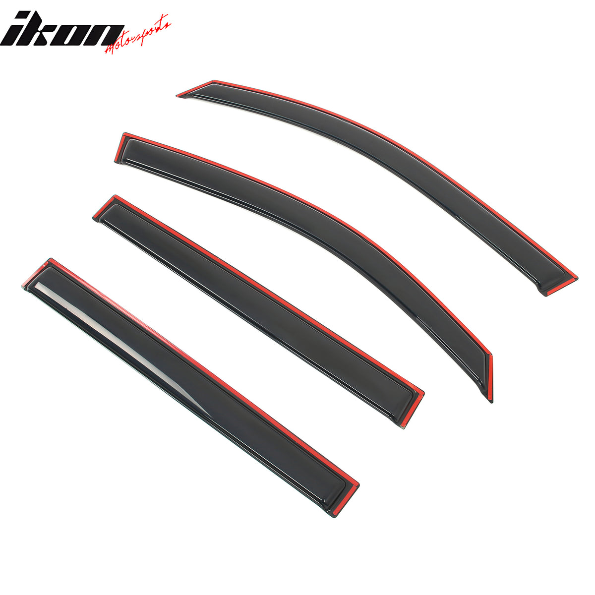 Fits 16-22 Honda Pilot 4PCS Side Window Visors Acrylic Deflectors - In-Channel