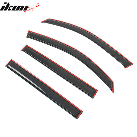Fits 16-22 Honda Pilot 4PCS Side Window Visors Acrylic Deflectors - In-Channel