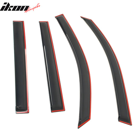 Fits 16-22 Honda Pilot 4PCS Side Window Visors Acrylic Deflectors - In-Channel