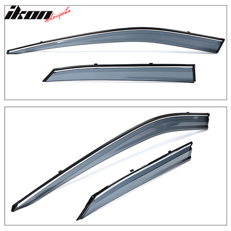 Fits 16-22 Lexus RX350 RX450H AL20 Polycarbonate Window Visor Chrome Trim