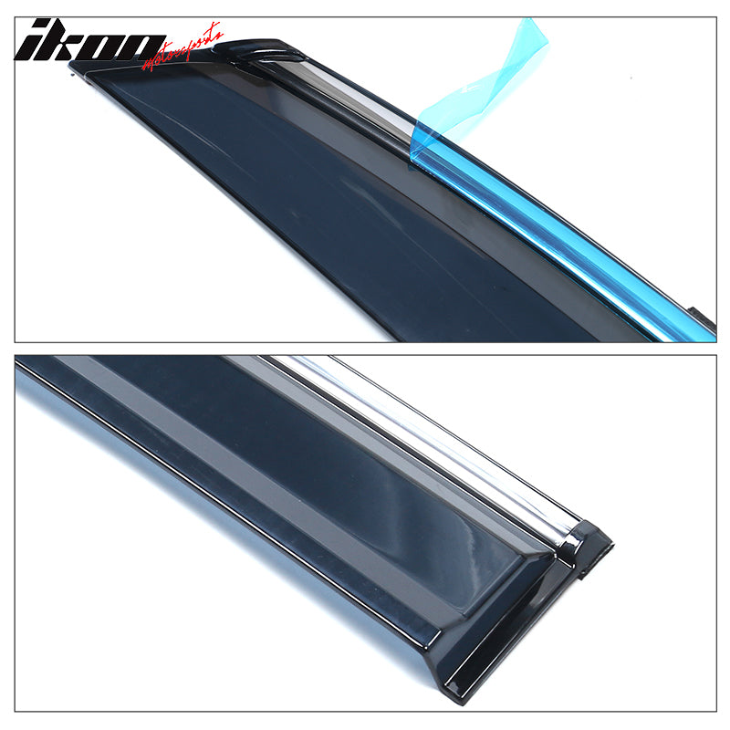 Fits 16-22 Lexus RX350 RX450H AL20 Polycarbonate Window Visor Chrome Trim