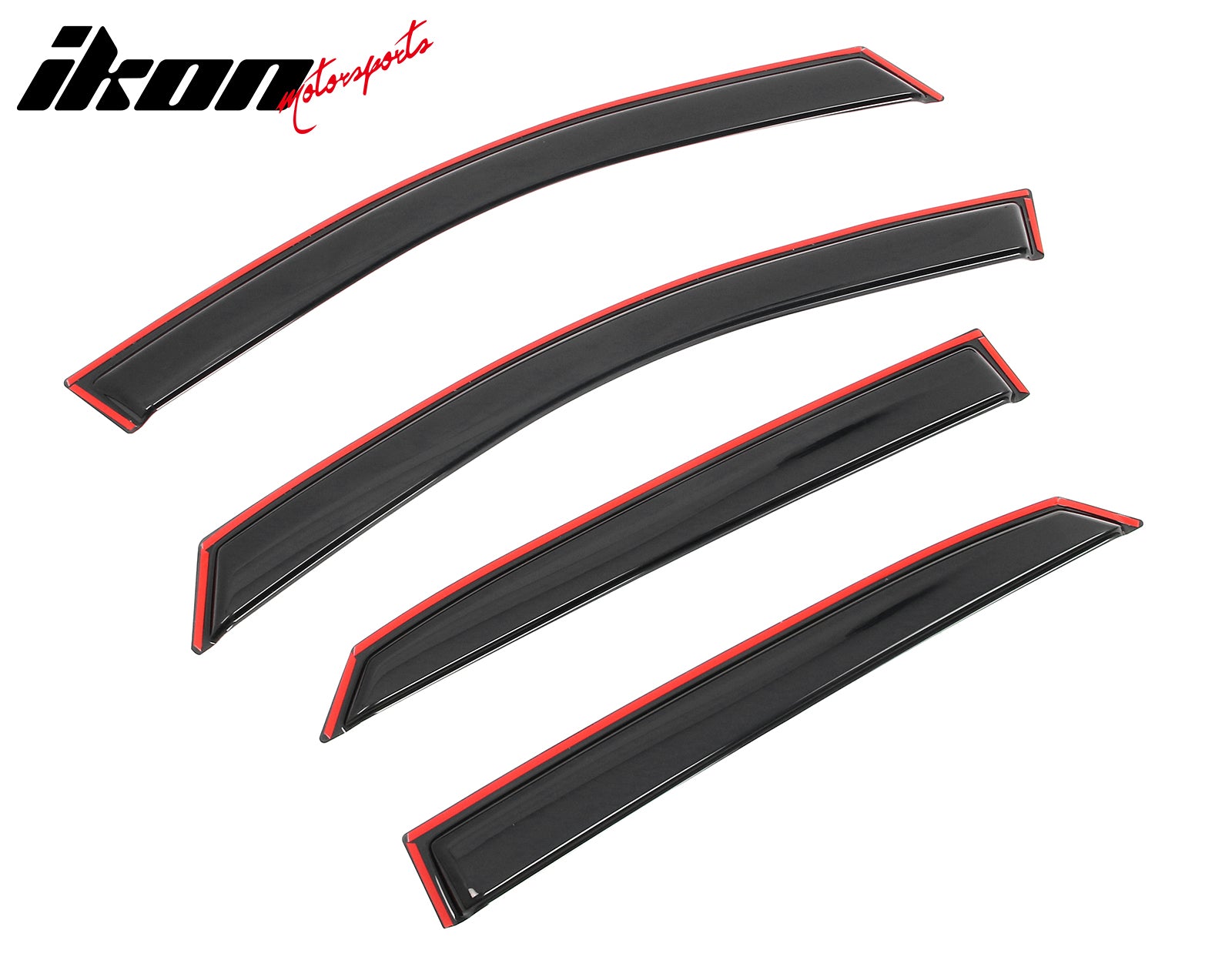 IKON MOTORSPORTS In Channel Window Visors Compatible with 2016-2022 Lexus RX350 RX450h, Slim Style Acrylic Smoke Rain Guards, Side Window Wind Deflectors 4PCS