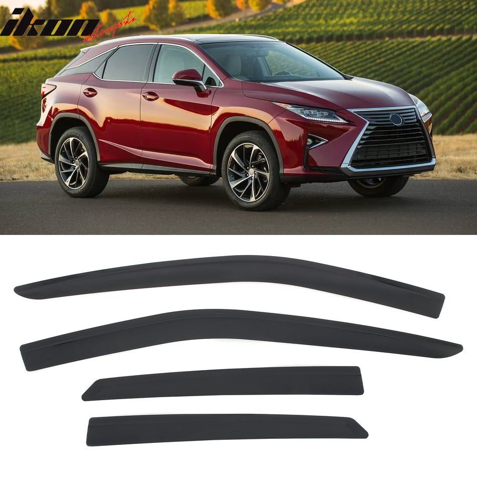 2016-2022 Lexus RX350 Low Profile Style Tape-On Smoke Window Visors