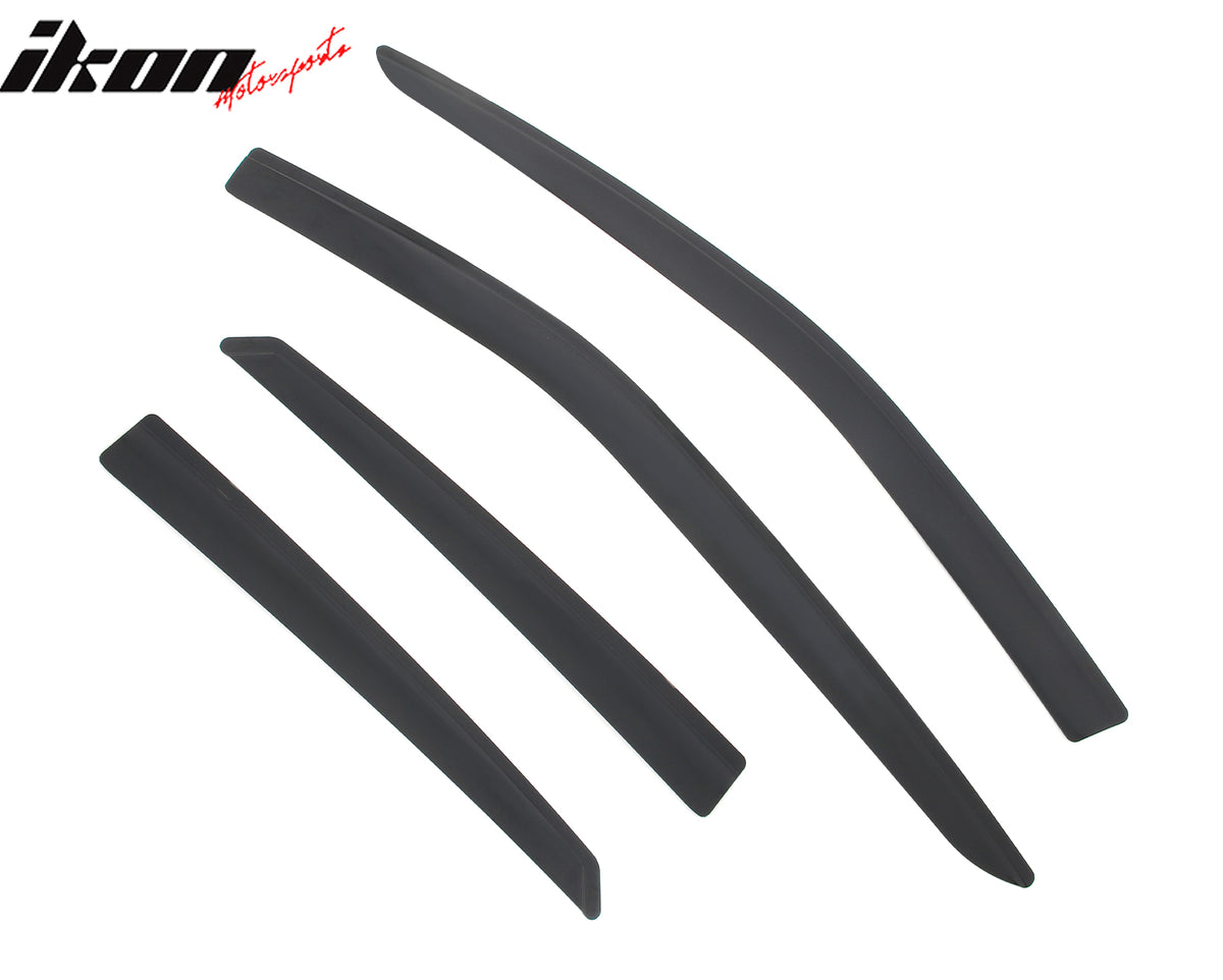 IKON MOTORSPORTS Tape on Low Profile Window Visors, Compatible with 2016-2022 Lexus RX Series RX350 RX450h, Acrylic Smoke/Tinted Rain Guards, Side Window Wind Deflectors 4PCS