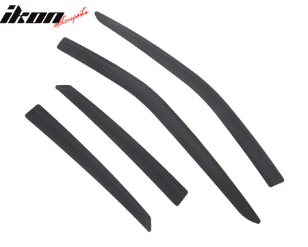 IKON MOTORSPORTS Tape on Low Profile Window Visors, Compatible with 2016-2022 Lexus RX Series RX350 RX450h, Acrylic Smoke/Tinted Rain Guards, Side Window Wind Deflectors 4PCS