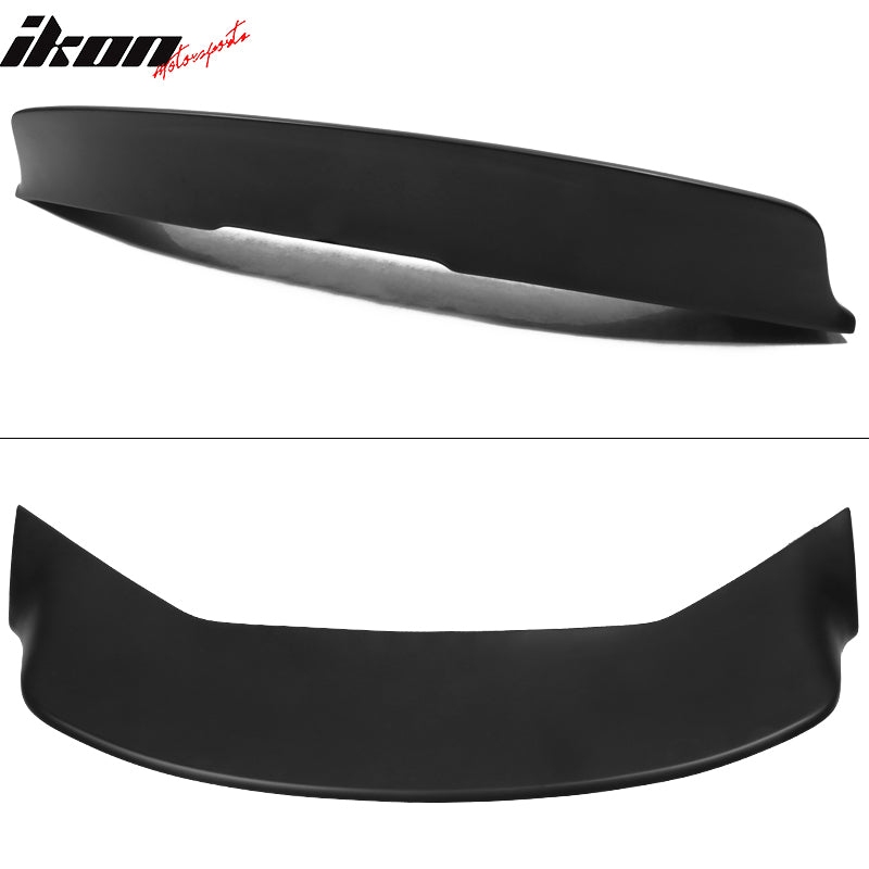 Trunk Spoiler Compatible With 2016-2024 Chevy Camaro, Ikon Style Unpainted Black PP Trunk Boot Lip Spoiler Wing Deck Lid By IKON MOTORSPORTS, 2017 2018
