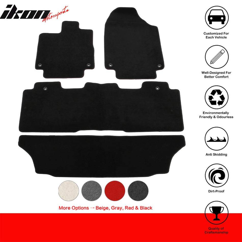 2016-2023 Nissan Maxima OE Style Black Floor Mats Carpets Nylon 4PCS