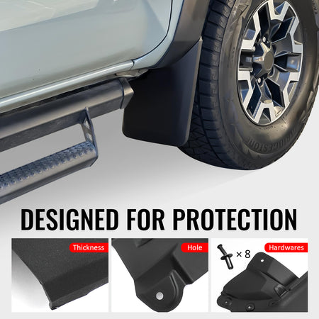 Fits 16-23 Toyota Tacoma W/OE Fender Flare Mud Flaps Wheel Arch Splash Guards PP