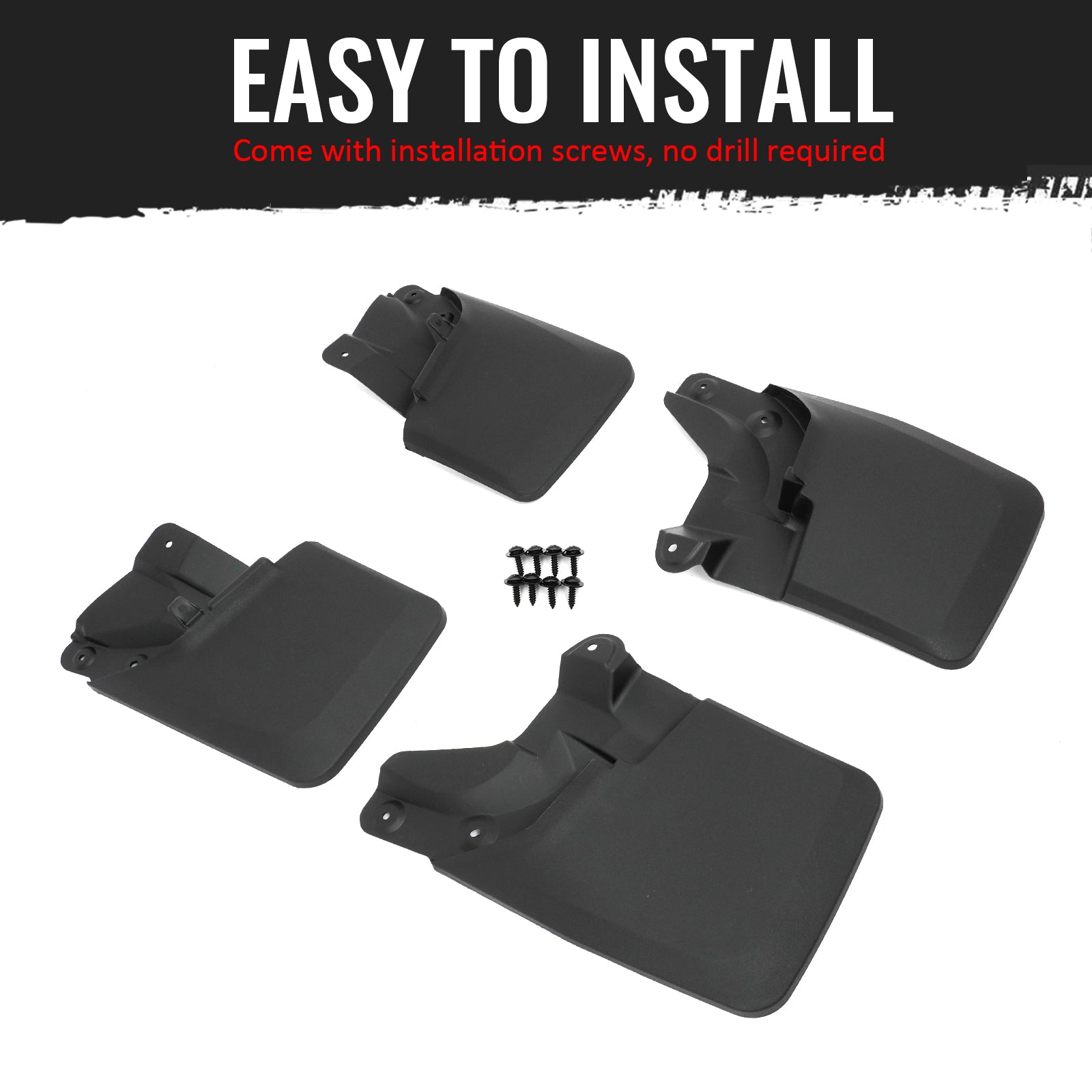 Fits 16-23 Toyota Tacoma W/OE Fender Flare Mud Flaps Wheel Arch Splash Guards PP