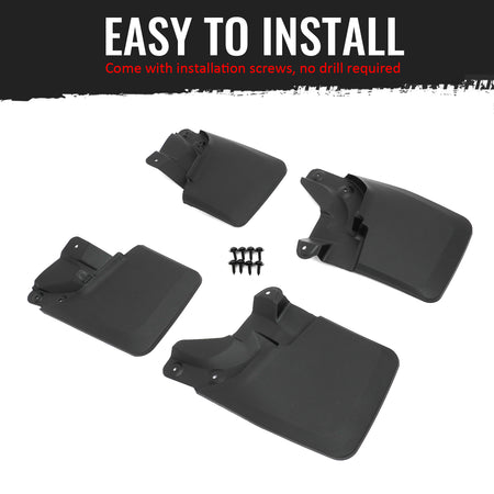 Fits 16-23 Toyota Tacoma W/OE Fender Flare Mud Flaps Wheel Arch Splash Guards PP