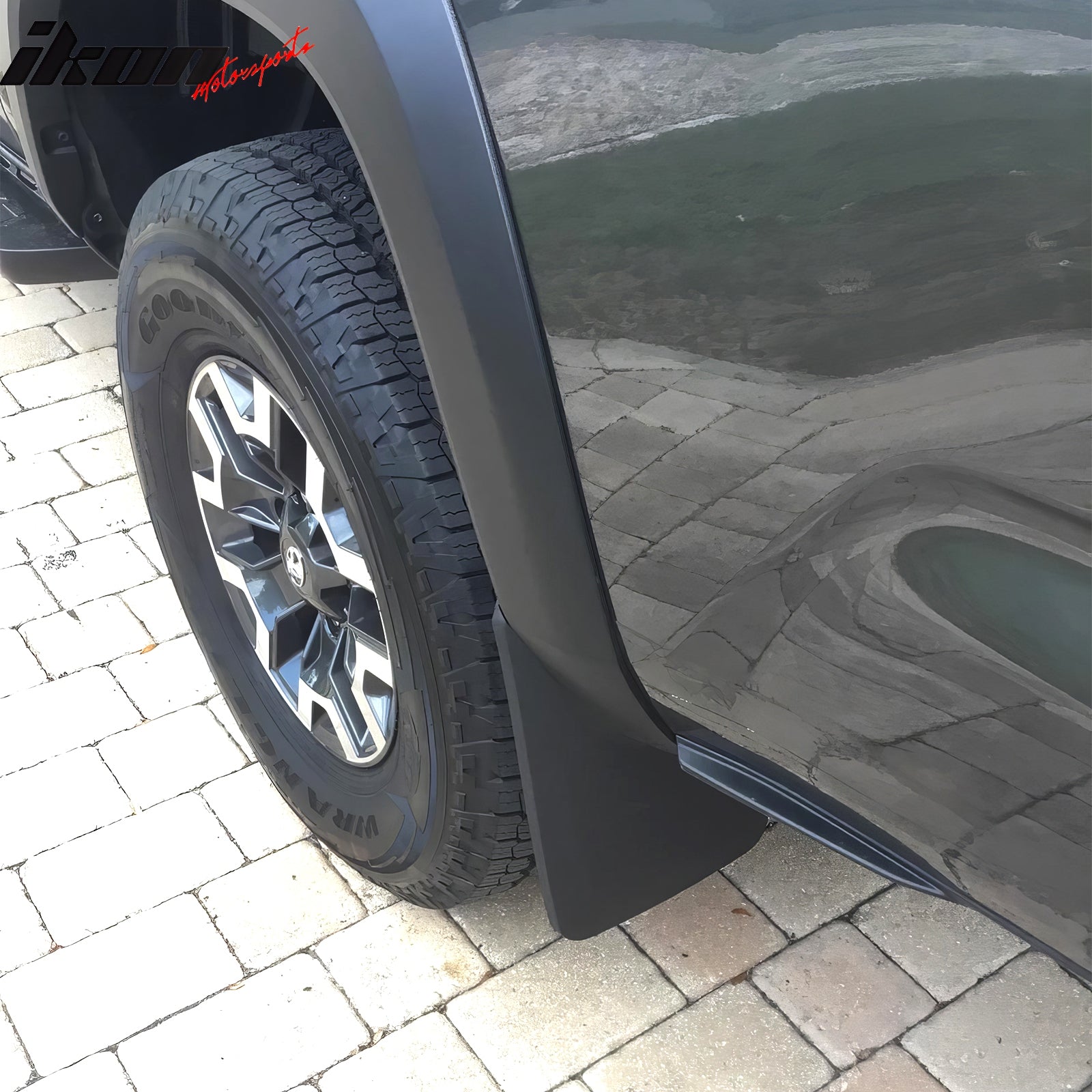 Fits 16-23 Toyota Tacoma W/OE Fender Flare Mud Flaps Wheel Arch Splash Guards PP