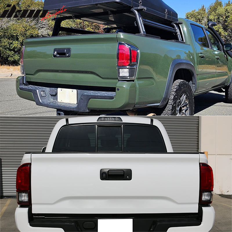 Fits 16-23 Toyota Tacoma Tailgate Molding Trunk Protector Cover Matte Black PP
