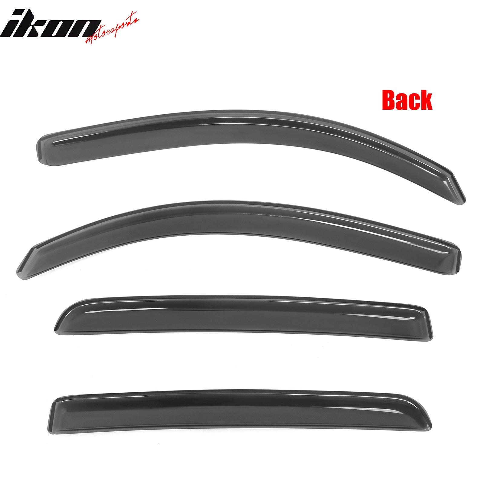 Fits 16-23 Toyota Tacoma Double Cab In-Channel Window Visors Acrylic Rain Shade