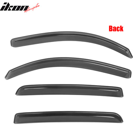 Fits 16-23 Toyota Tacoma Double Cab In-Channel Window Visors Acrylic Rain Shade