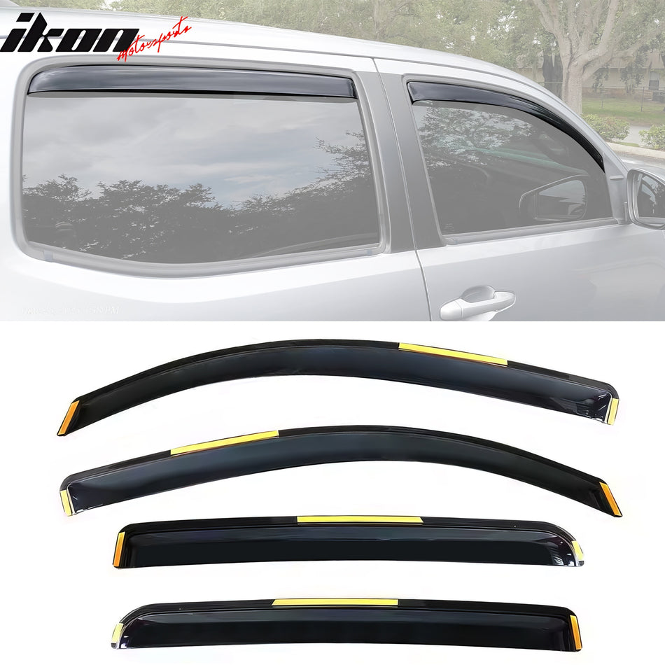 2016-2023 Toyota Tundra CrewMax In-Channel Window Visors Vent Rain PC