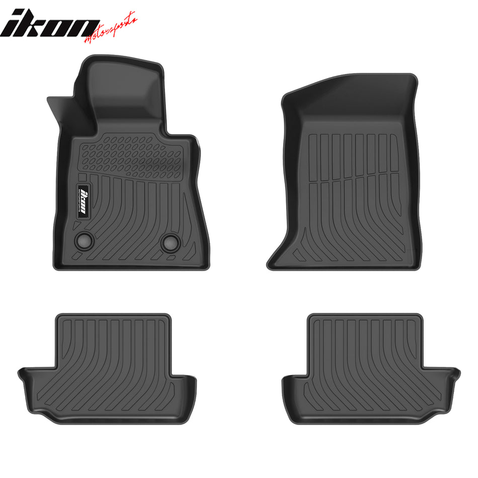 2016-2024 Chevrolet Chevy Camaro 3D TPE All Weather Waterproof Anti-Slip Front Rear Driver Passenger Side Interior Floor Mats Cargo Liner Carpets 4PCS